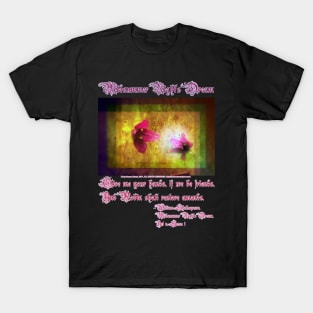 marriage of Titania; Salmon berry floral duet T-Shirt
